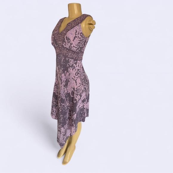 INC International Concepts Lavender and Mauve Asymmetrical Dress - Picture 3 of 16